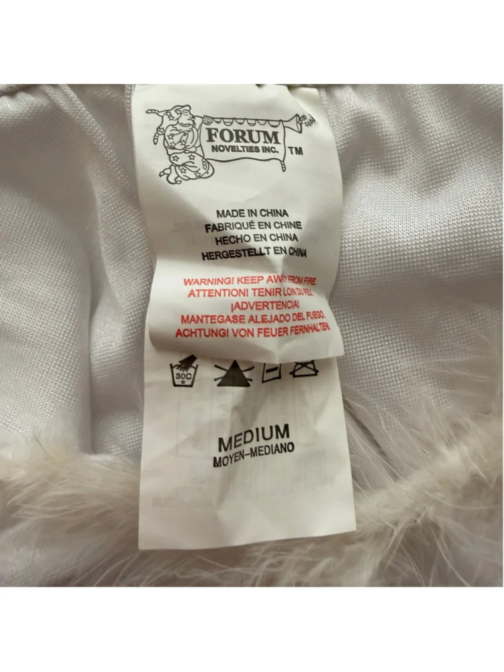 Feathered angel dress & wings Halloween costume white ivory lace feathers sz M